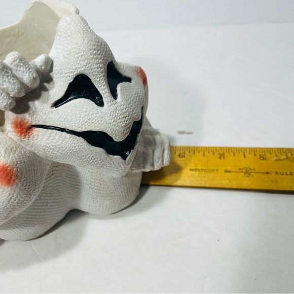 Spooky Ghost Halloween Planter New Holland Floral ‘97 Vintage Four Ghosts Round - Picture 7 of 10